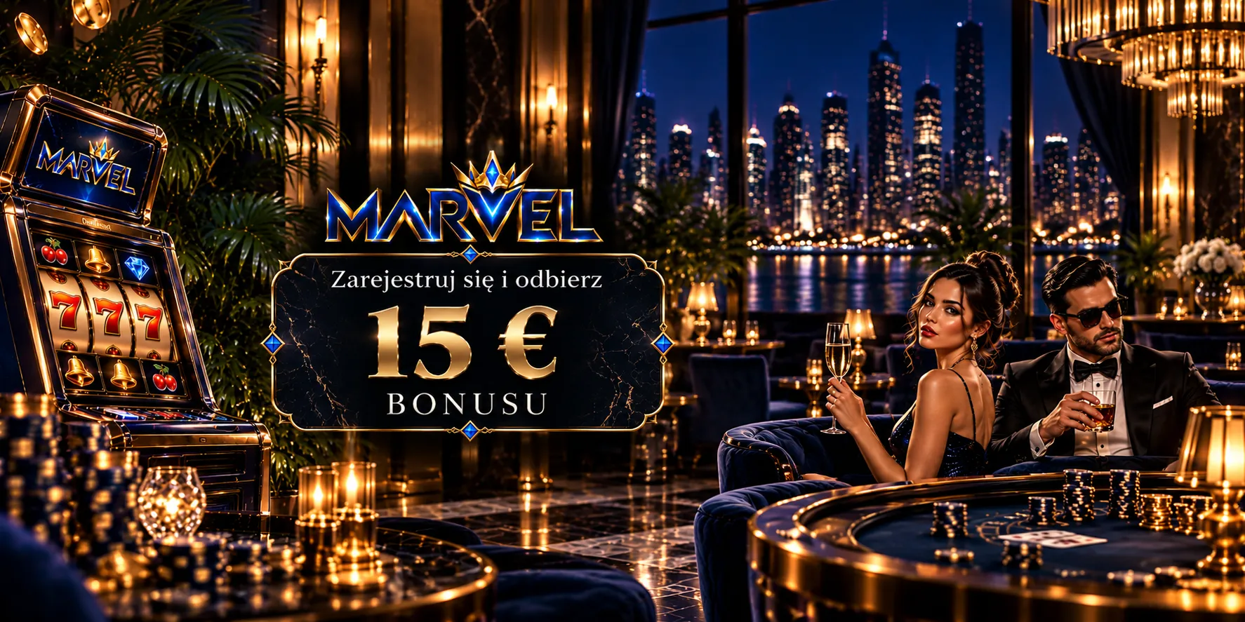 MARVEL casino 15 € bonus Polish